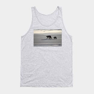 Silver Glow. Polar Bears at Sundown, Churchill, Canada Tank Top